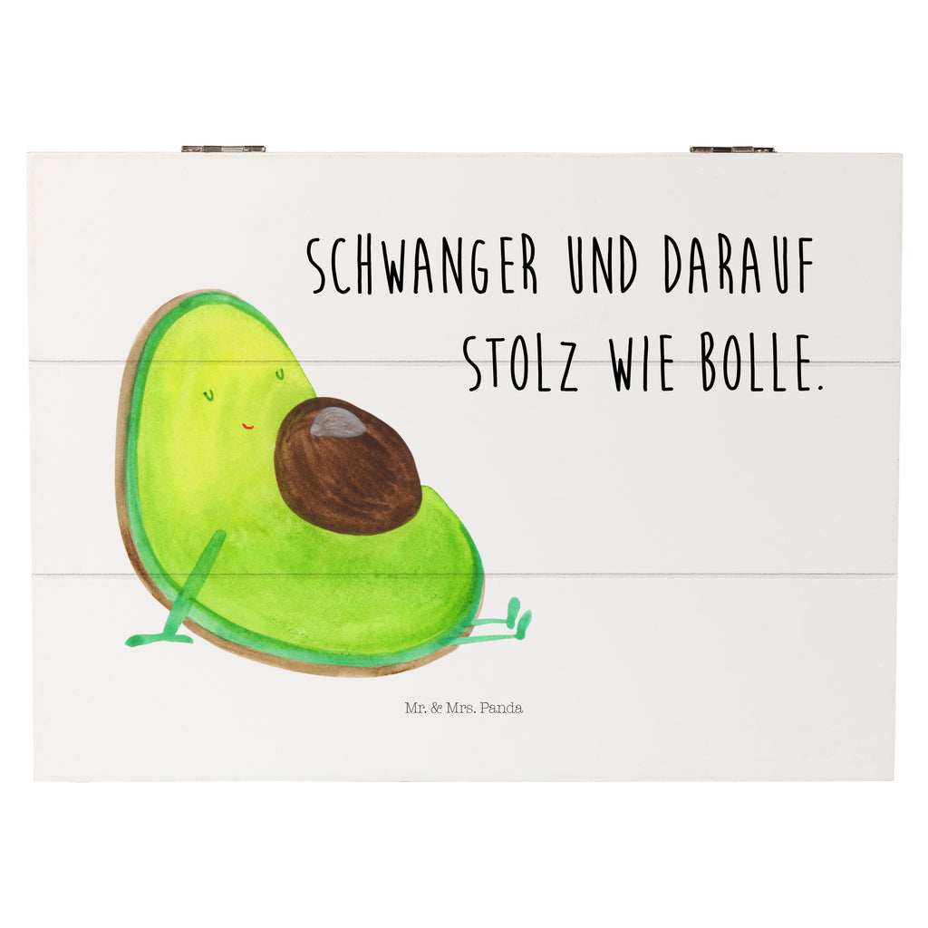 Holzkiste Avocado schwanger Holzkiste, Kiste, Schatzkiste, Truhe, Schatulle, XXL, Erinnerungsbox, Erinnerungskiste, Dekokiste, Aufbewahrungsbox, Avocado, Veggie, Vegan, Gesund, schwanger, Schwangerschaft, Babyparty, Babyshower