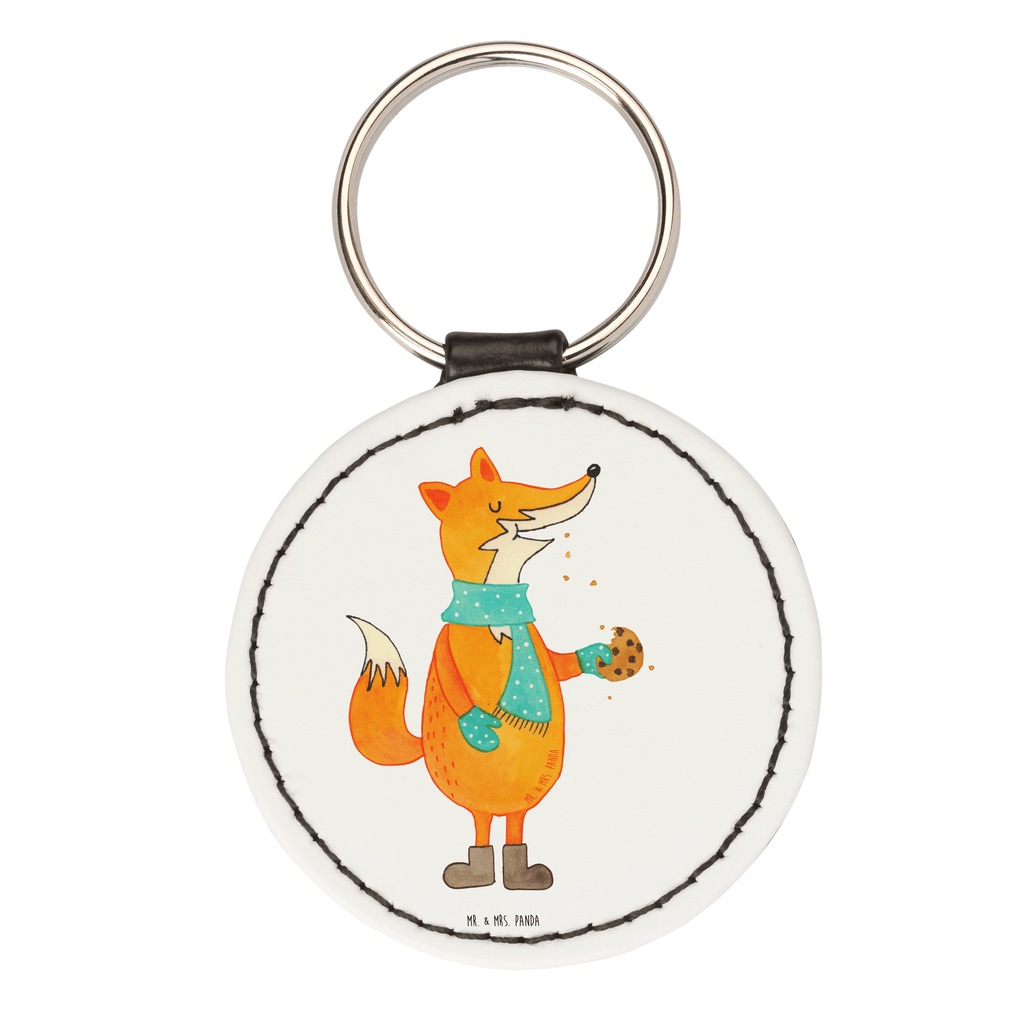 Rund Schlüsselanhänger Fuchs Keks Schlüsselanhänger, Anhänger, Taschenanhänger, Glücksbringer, Schutzengel, Fuchs, Füchse, Backen Spruch, Kekse, Winter, Weihnachtszeit, Plätzchen, Liebe, Küche Deko