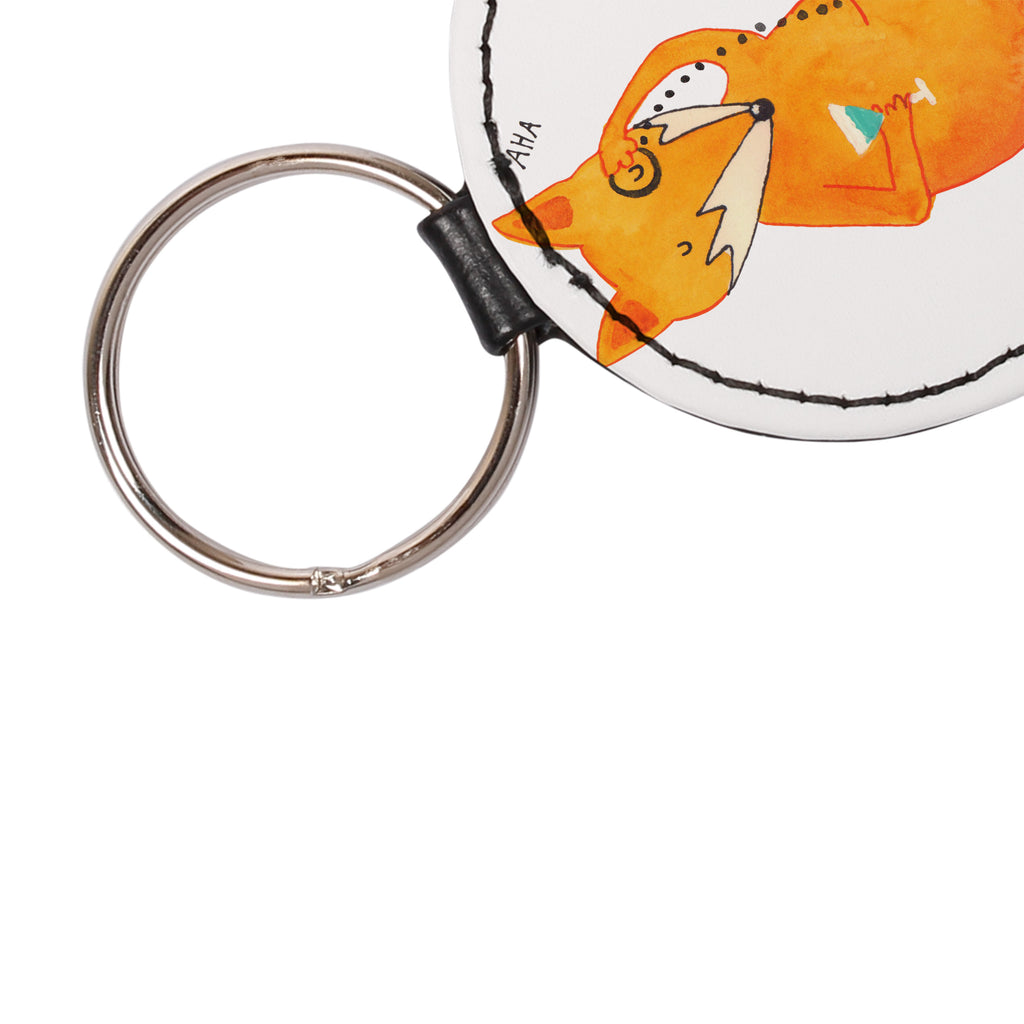 Rund Schlüsselanhänger Fuchs Lord Schlüsselanhänger, Anhänger, Taschenanhänger, Glücksbringer, Schutzengel, Fuchs, Füchse, tröstende Worte, Spruch lustig, Liebeskummer Geschenk, Motivation Spruch, Problemlösung