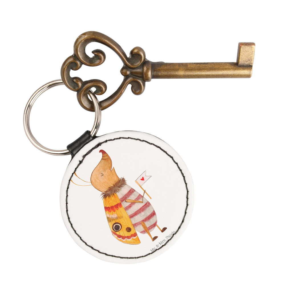 Rund Schlüsselanhänger Nachtfalter mit Fähnchen Schlüsselanhänger, Anhänger, Taschenanhänger, Glücksbringer, Schutzengel, Tiermotive, Gute Laune, lustige Sprüche, Tiere, Nachtfalter, Käfer, Spruch lustig, Spruch witzig, süß, niedlich, Küche Deko, Was kostet die Welt