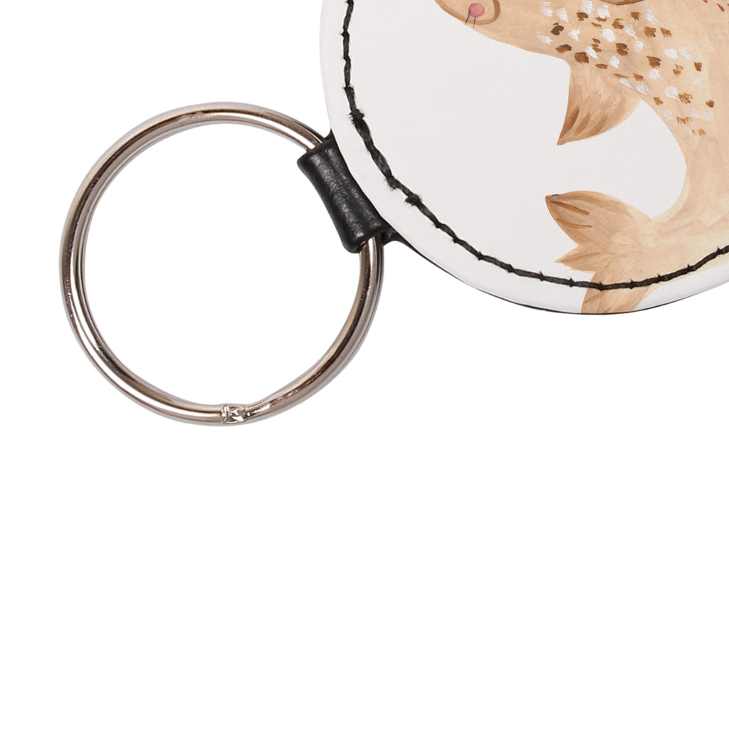 Rund Schlüsselanhänger Robbe liegend Schlüsselanhänger, Anhänger, Taschenanhänger, Glücksbringer, Schutzengel, Tiermotive, Gute Laune, lustige Sprüche, Tiere, Robbe, Robben, Seehund, Strand, Meerestier, Ostsee, Nordsee, Lachen, Freude