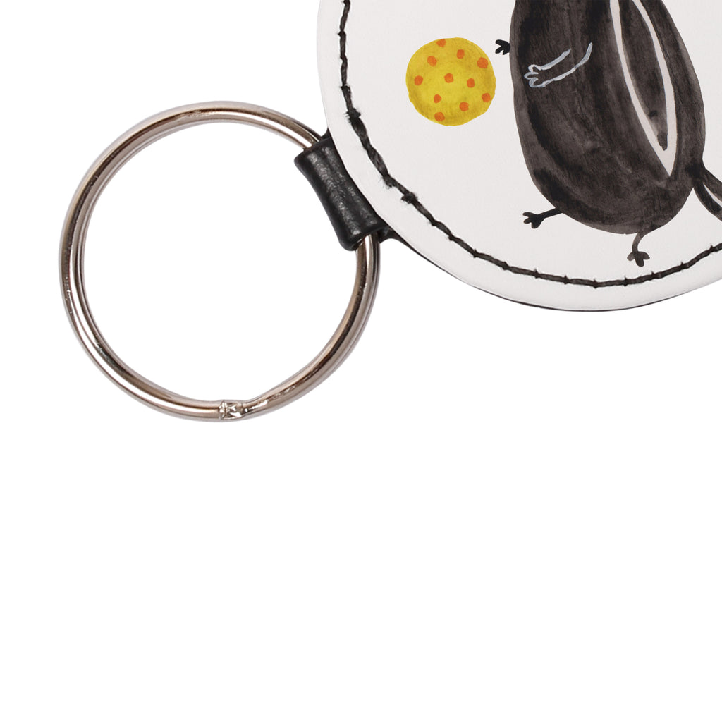 Rund Schlüsselanhänger Stinktier Ball Schlüsselanhänger, Anhänger, Taschenanhänger, Glücksbringer, Schutzengel, Stinktier, Skunk, Wildtier, Raubtier, Stinker, Stinki, verspielt, Weisheit