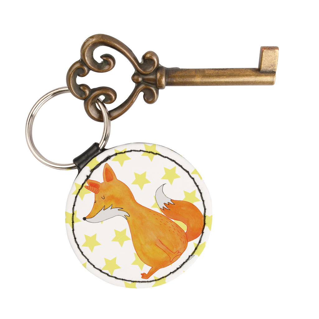 Rund Schlüsselanhänger Fuchshörnchen Schlüsselanhänger, Anhänger, Taschenanhänger, Glücksbringer, Schutzengel, Einhorn, Einhörner, Einhorn Deko, Pegasus, Unicorn, Fuchs, Unicorns, Fuchshörnchen, Fuchshorn, Foxycorn, Füchse