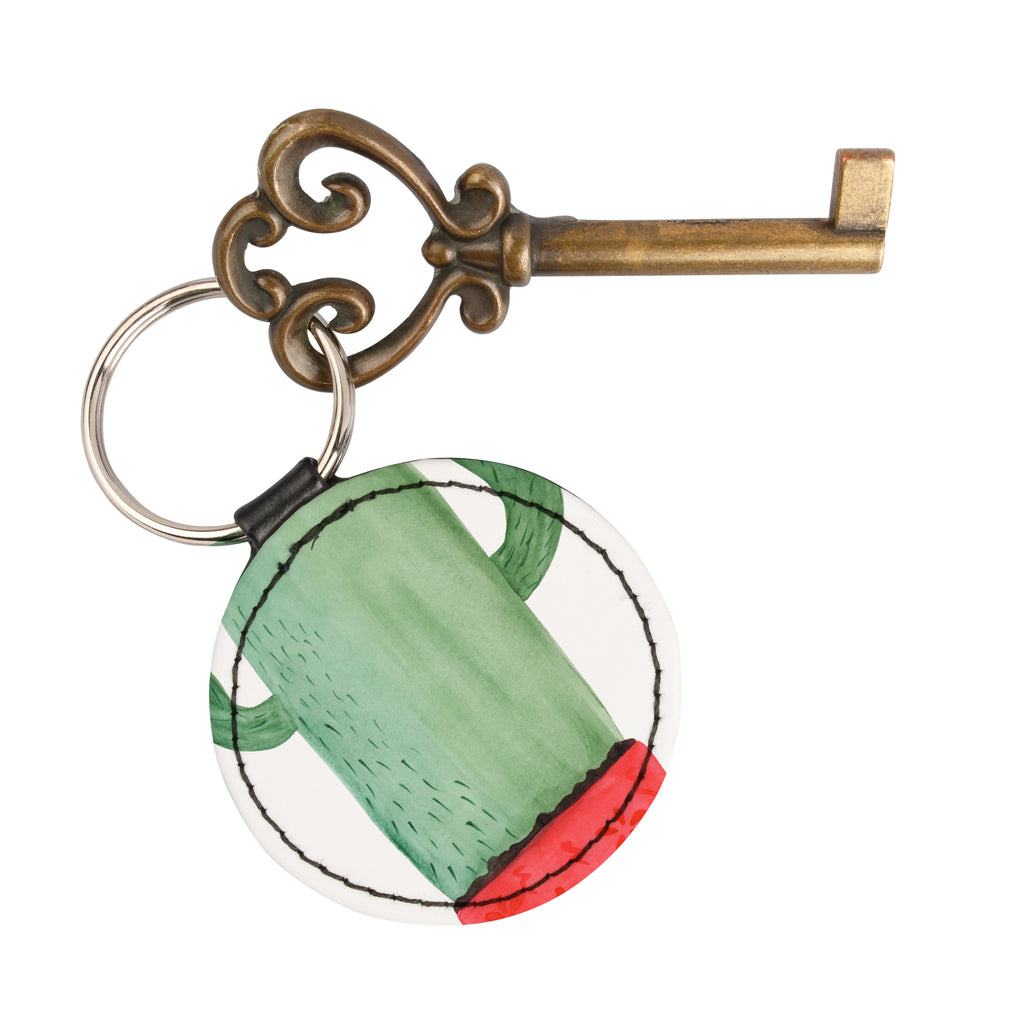Rund Schlüsselanhänger Kaktus wütend Schlüsselanhänger, Anhänger, Taschenanhänger, Glücksbringer, Schutzengel, Kaktus, Kakteen, ärgern, Büro, Schule, Büroalltag, Chefin, Kollege, Kollegin, wütend