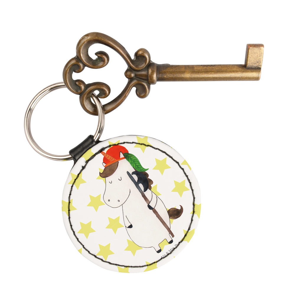 Rund Schlüsselanhänger Einhorn Bube Schlüsselanhänger, Anhänger, Taschenanhänger, Glücksbringer, Schutzengel, Einhorn, Einhörner, Einhorn Deko, Pegasus, Unicorn, Bube, Mittelalter