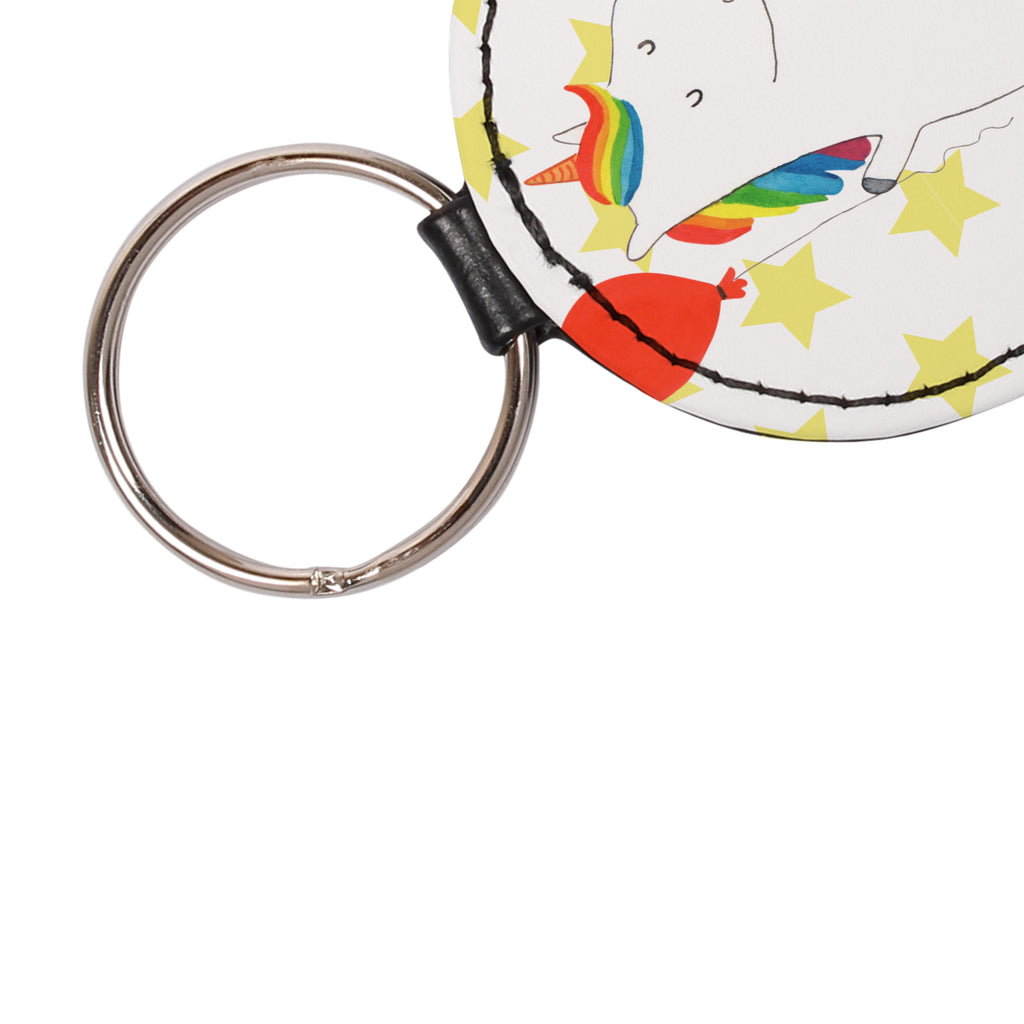 Rund Schlüsselanhänger Einhorn Luftballon Schlüsselanhänger, Anhänger, Taschenanhänger, Glücksbringer, Schutzengel, Einhorn, Einhörner, Einhorn Deko, Pegasus, Unicorn, Luftballon, Geld, Lebenslust, Freude, Geschenk, Freundin