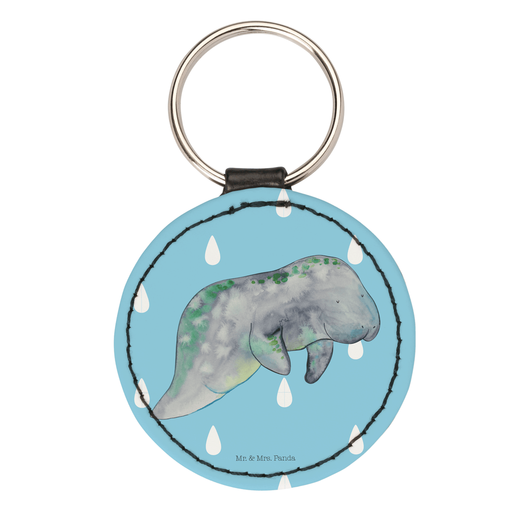 Rund Schlüsselanhänger Seekuh chillt Schlüsselanhänger, Anhänger, Taschenanhänger, Glücksbringer, Schutzengel, Meerestiere, Meer, Urlaub, Seekuh, Seekühe, Diät, Abnehmen, Zucker, Diätwahn, Essen, Süßigkeiten