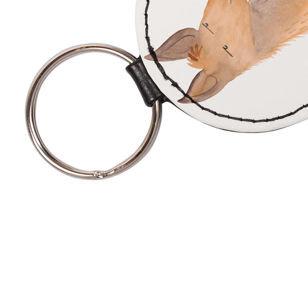 Rund Schlüsselanhänger Lamakopf genervt Schlüsselanhänger, Anhänger, Taschenanhänger, Glücksbringer, Schutzengel, Lama, Alpaka, Lamas, Recht haben, genervt sein, Freundin, beste Freundin, Partnerin, Büro, Büroalltag, Chef, Chefin, Azubi
