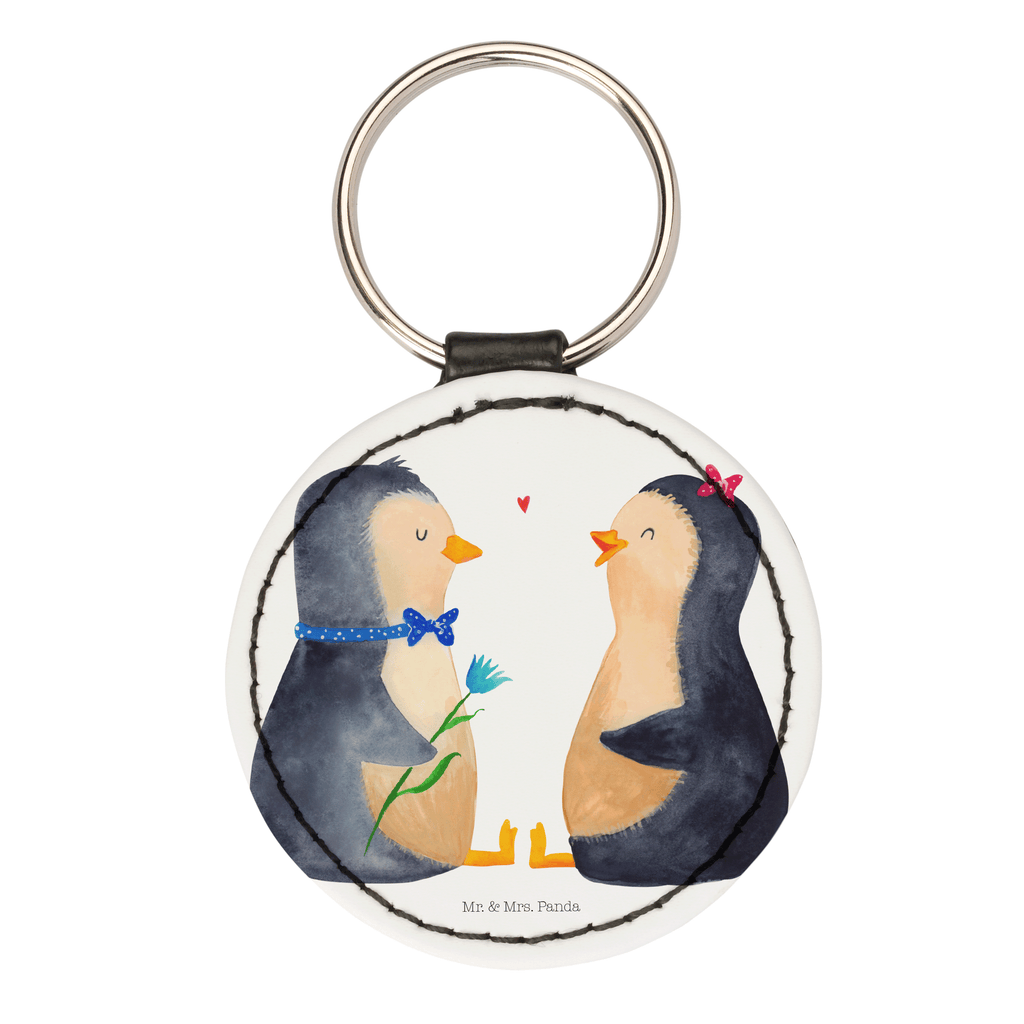 Rund Schlüsselanhänger Pinguin Pärchen Schlüsselanhänger, Anhänger, Taschenanhänger, Glücksbringer, Schutzengel, Pinguin, Pinguine, Liebe, Liebespaar, Liebesbeweis, Liebesgeschenk, Verlobung, Jahrestag, Hochzeitstag, Hochzeit, Hochzeitsgeschenk, große Liebe, Traumpaar