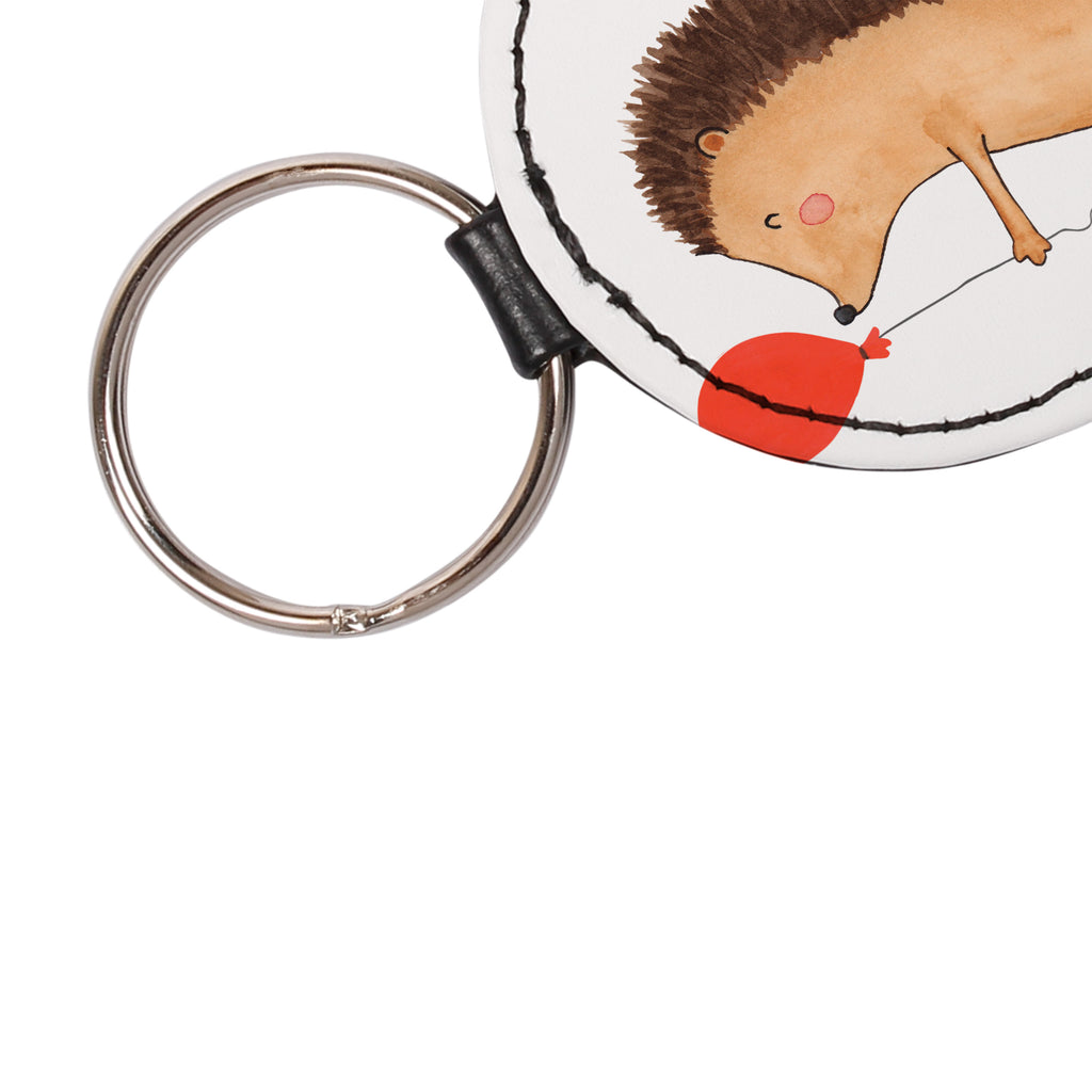 Rund Schlüsselanhänger Igel mit Luftballon Schlüsselanhänger, Anhänger, Taschenanhänger, Glücksbringer, Schutzengel, Tiermotive, Gute Laune, lustige Sprüche, Tiere, Igel, Geburtstag, Herzlichen Glückwunsch, Glückwunsch, Geburtstagskind, Ballon, Happy Birthday