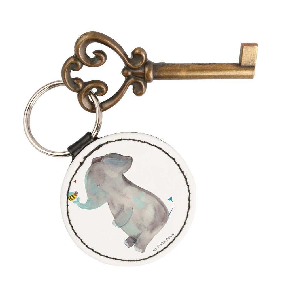 Rund Schlüsselanhänger Elefant & Biene Schlüsselanhänger, Anhänger, Taschenanhänger, Glücksbringer, Schutzengel, Tiermotive, Gute Laune, lustige Sprüche, Tiere, Elefant, Biene, Liebe, Liebesbeweis, Jahrestag, Liebesgeschenk, Heiratsantrag, Hochzeitsgeschenk, Liebesspruch