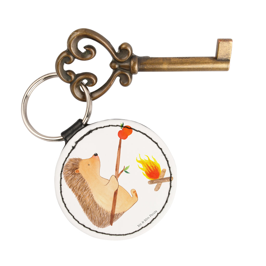 Rund Schlüsselanhänger Igel grillt Schlüsselanhänger, Anhänger, Taschenanhänger, Glücksbringer, Schutzengel, Tiermotive, Gute Laune, lustige Sprüche, Tiere, Igel, Grillen, Ziele, Motivation, arbeitslos, Sinn des Lebens, Spruch