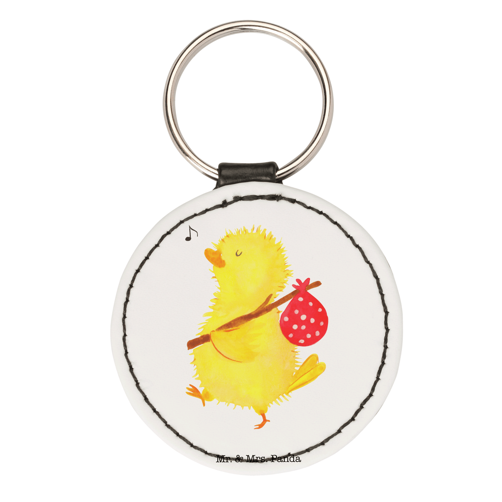 Rund Schlüsselanhänger Küken Wanderer Schlüsselanhänger, Anhänger, Taschenanhänger, Glücksbringer, Schutzengel, Ostern, Osterhase, Ostergeschenke, Osternest, Osterdeko, Geschenk zu Ostern, Küken, Osterei, Ostereier, Ei, Frühlingsgefühle, Freude, Grüße, liebe Grüße, Frohe Ostern, Ostergrüße, Flausen, Wunder, Reisen, Weltenbummler, Zeit, Zeitmanagement, Backpacker