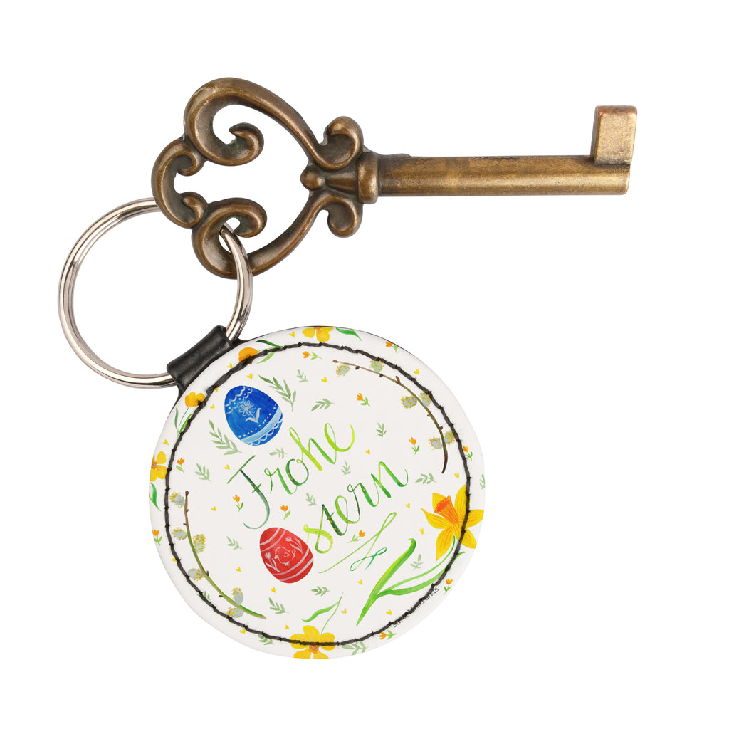 Rund Schlüsselanhänger Frohe Ostern Schlüsselanhänger, Anhänger, Taschenanhänger, Glücksbringer, Schutzengel, Ostern, Osterhase, Ostergeschenke, Osternest, Osterdeko, Geschenk zu Ostern, Frohe Ostern, Ostergrüße, Osterblume, Osterei, bemalte Ostereier, Weidenkätzchen. Lettering