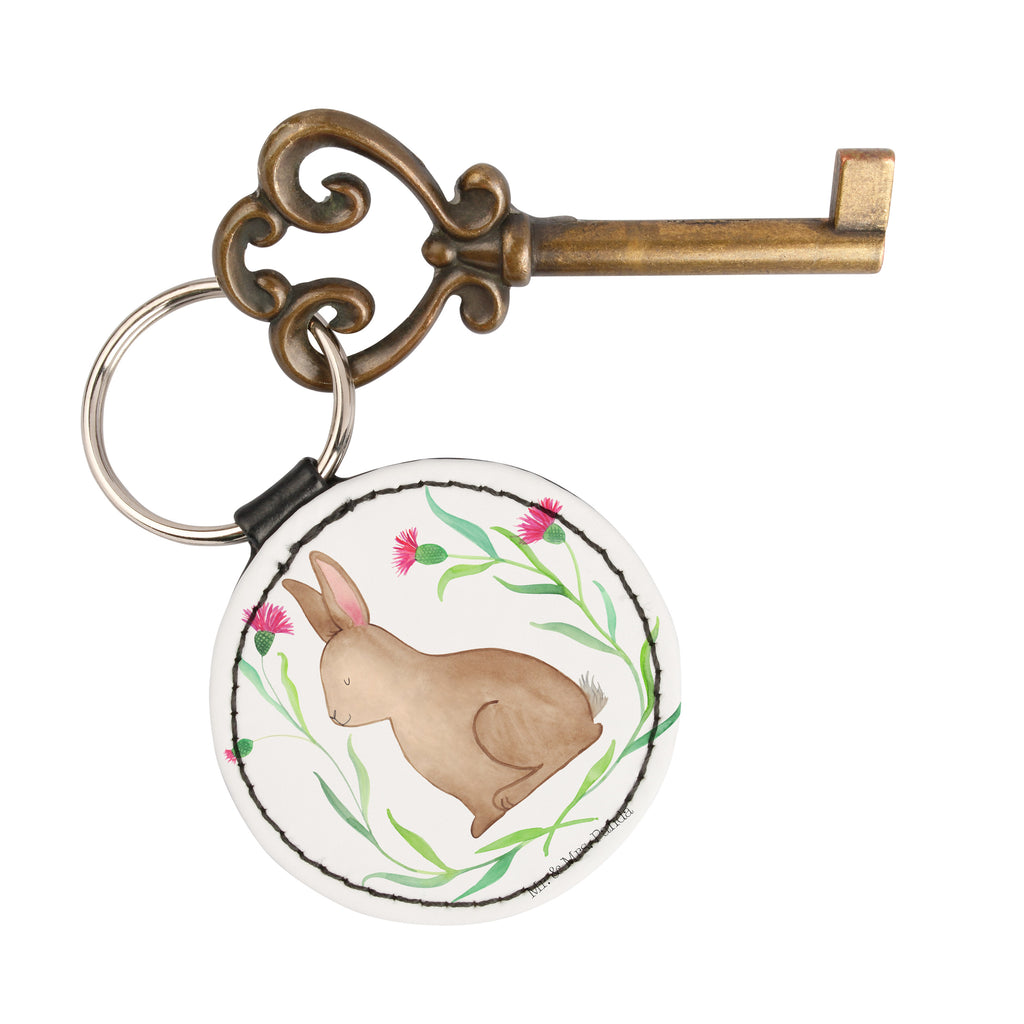Rund Schlüsselanhänger Hase sitzend Schlüsselanhänger, Anhänger, Taschenanhänger, Glücksbringer, Schutzengel, Ostern, Osterhase, Ostergeschenke, Osternest, Osterdeko, Geschenk zu Ostern, Frohe Ostern, Ostergrüße, Osterblume, Liebe, Grüße, Hase, Kaninchen