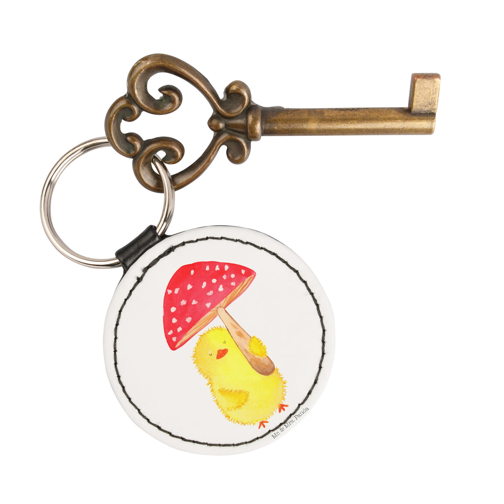 Rund Schlüsselanhänger Küken Fliegenpilz Schlüsselanhänger, Anhänger, Taschenanhänger, Glücksbringer, Schutzengel, Ostern, Osterhase, Ostergeschenke, Osternest, Osterdeko, Geschenk zu Ostern, Küken, Fliegenpilz, Glückspilz, Frohe Ostern, Ostergrüße