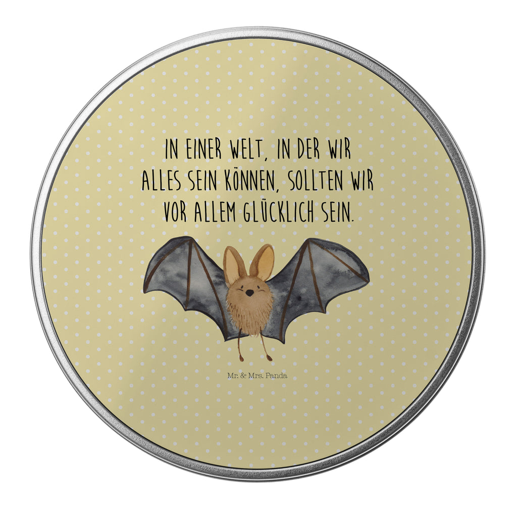 Blechdose rund Fledermaus Flügel Metalldose, Keksdose, Dose, Vorratsdose, Geschenkbox, Tiermotive, Gute Laune, lustige Sprüche, Tiere