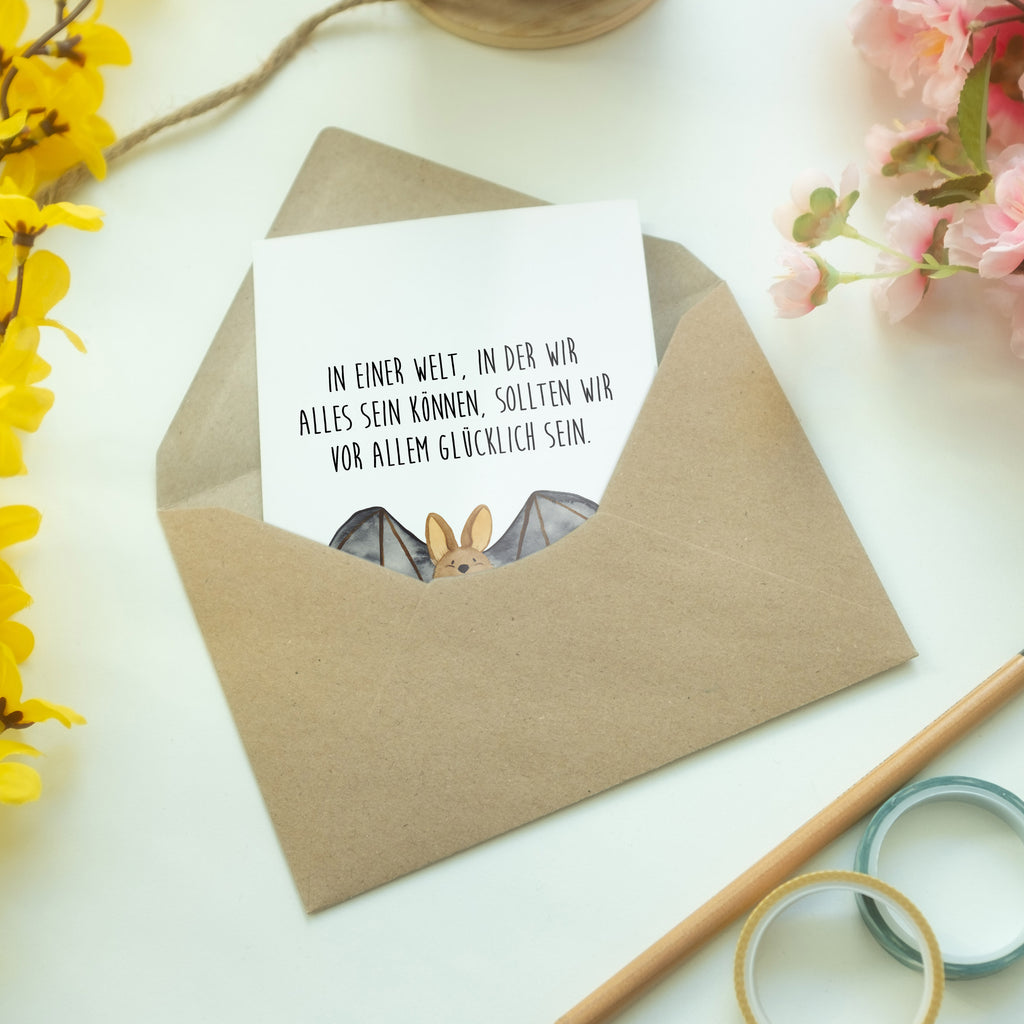 Grußkarte Fledermaus Flügel Klappkarte, Einladungskarte, Glückwunschkarte, Hochzeitskarte, Geburtstagskarte, Karte, Tiermotive, Gute Laune, lustige Sprüche, Tiere