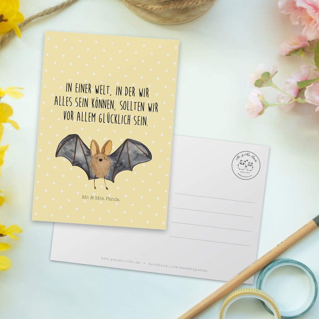 Postkarte Fledermaus Flügel Geschenkkarte, Grußkarte, Karte, Einladung, Ansichtskarte, Geburtstagskarte, Einladungskarte, Tiermotive, Gute Laune, lustige Sprüche, Tiere