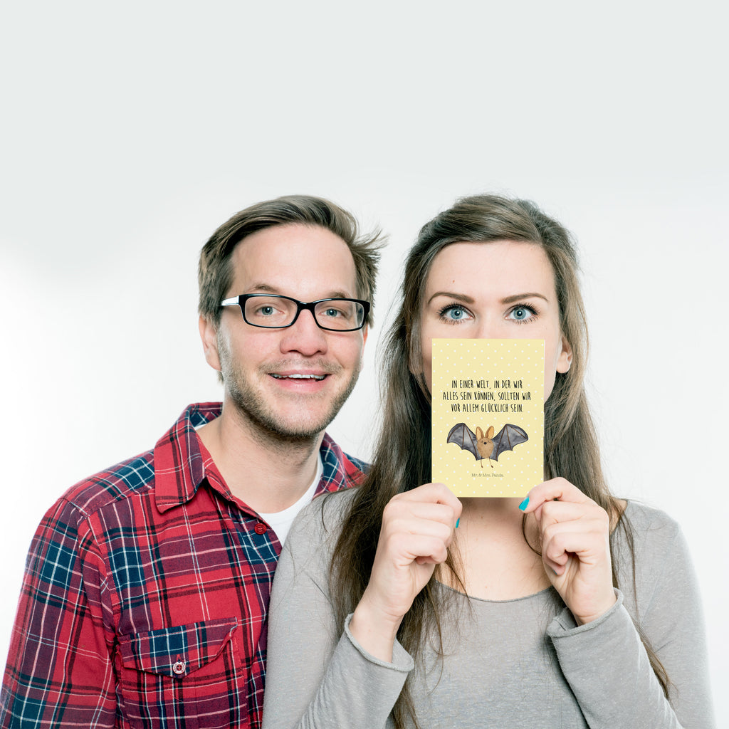 Postkarte Fledermaus Flügel Geschenkkarte, Grußkarte, Karte, Einladung, Ansichtskarte, Geburtstagskarte, Einladungskarte, Tiermotive, Gute Laune, lustige Sprüche, Tiere