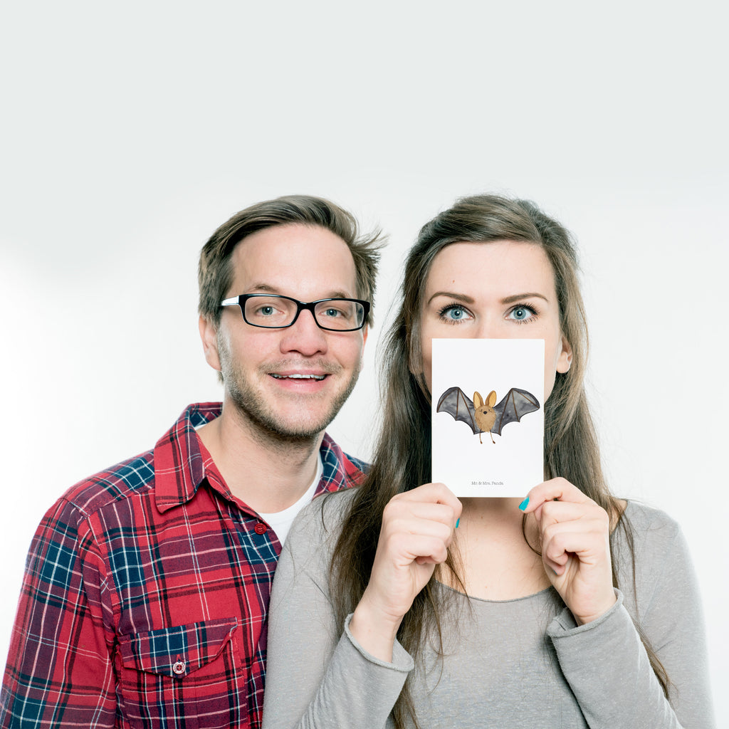 Postkarte Fledermaus Flügel Geschenkkarte, Grußkarte, Karte, Einladung, Ansichtskarte, Geburtstagskarte, Einladungskarte, Tiermotive, Gute Laune, lustige Sprüche, Tiere