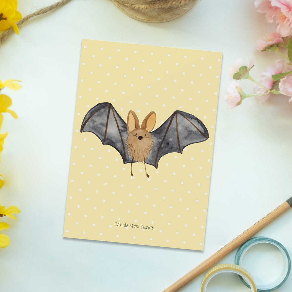 Postkarte Fledermaus Flügel Geschenkkarte, Grußkarte, Karte, Einladung, Ansichtskarte, Geburtstagskarte, Einladungskarte, Tiermotive, Gute Laune, lustige Sprüche, Tiere