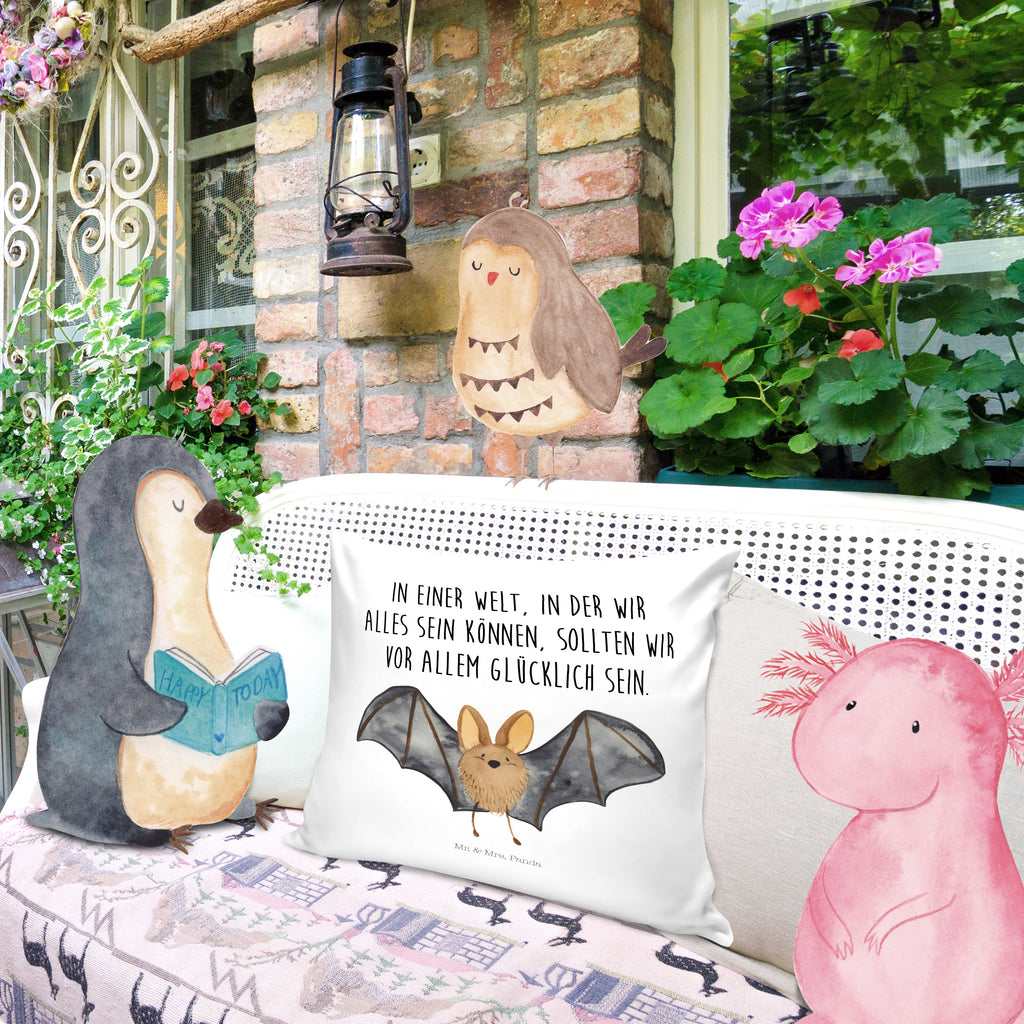 40x40 Kissen Fledermaus Flügel Kissenhülle, Kopfkissen, Sofakissen, Dekokissen, Motivkissen, Tiermotive, Gute Laune, lustige Sprüche, Tiere