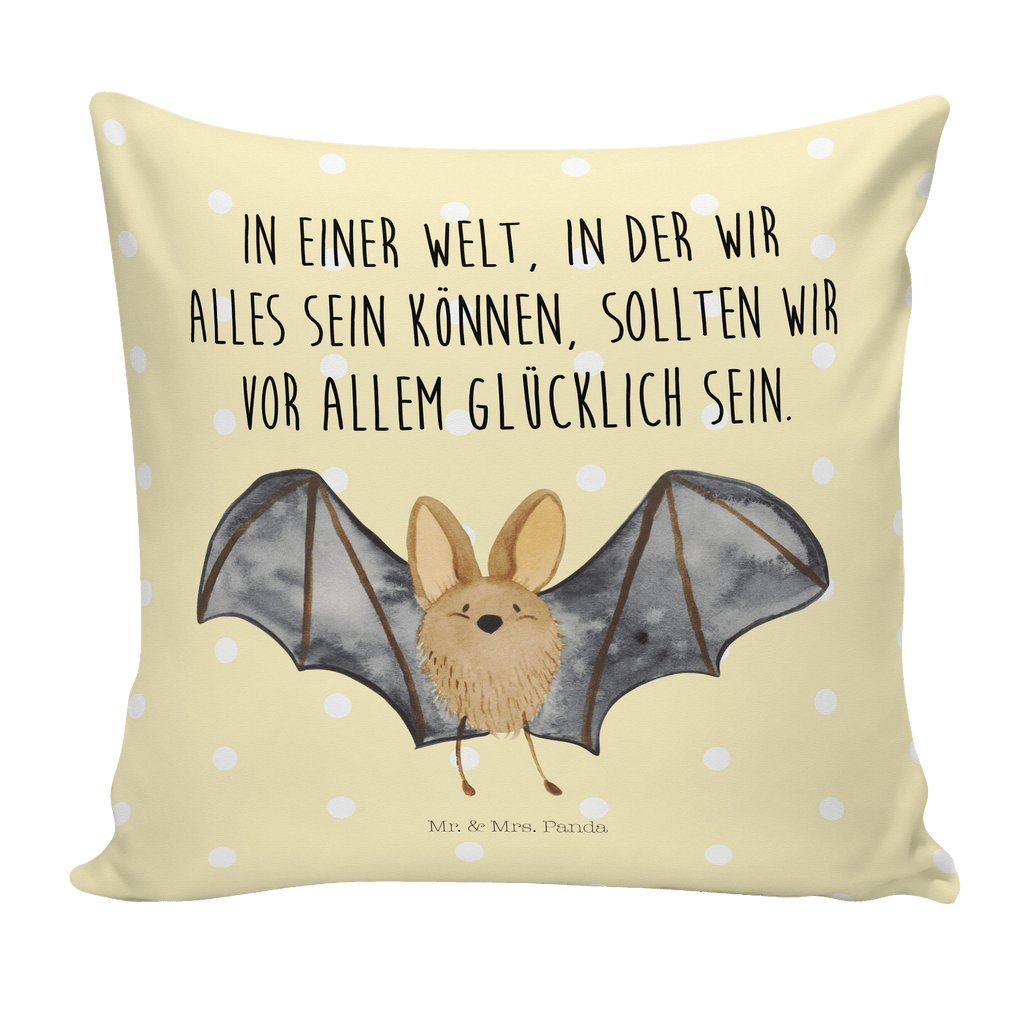 40x40 Kissen Fledermaus Flügel Kissenhülle, Kopfkissen, Sofakissen, Dekokissen, Motivkissen, Tiermotive, Gute Laune, lustige Sprüche, Tiere