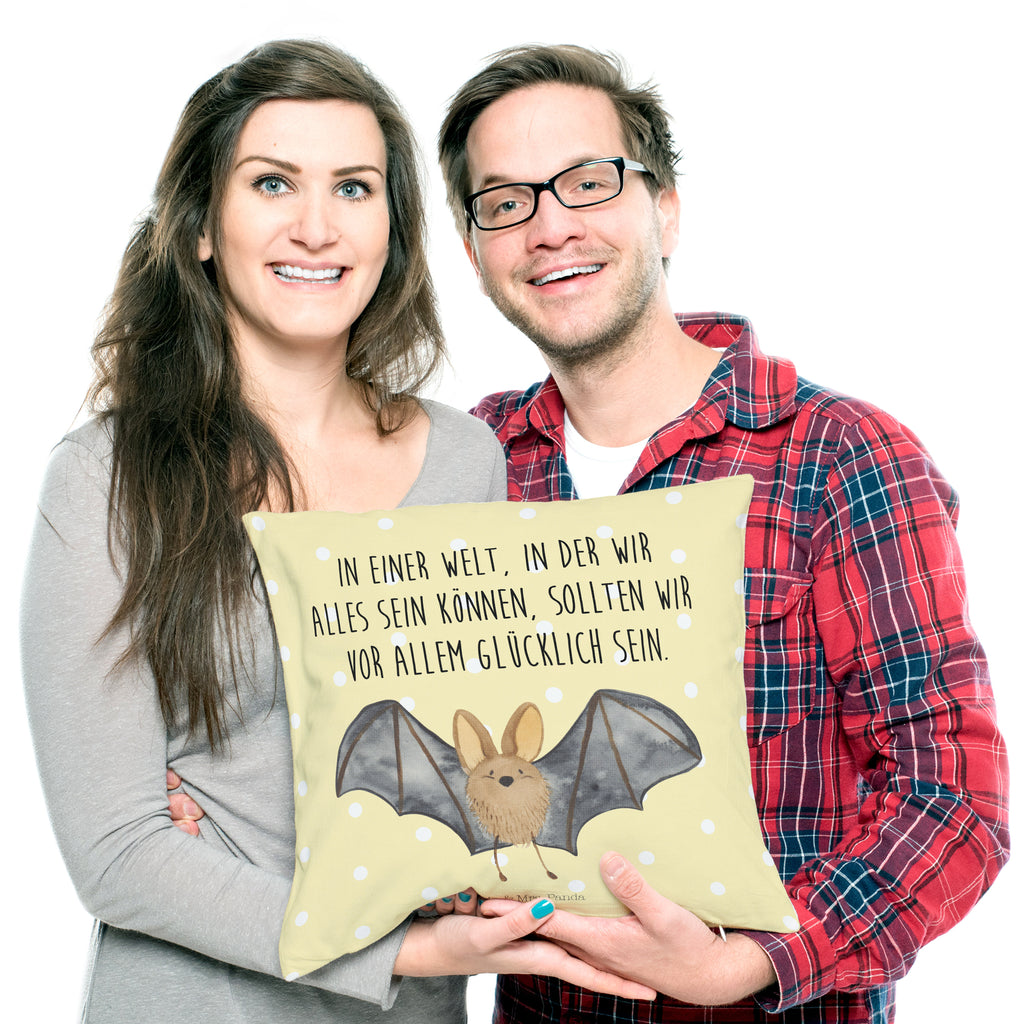 40x40 Kissen Fledermaus Flügel Kissenhülle, Kopfkissen, Sofakissen, Dekokissen, Motivkissen, Tiermotive, Gute Laune, lustige Sprüche, Tiere