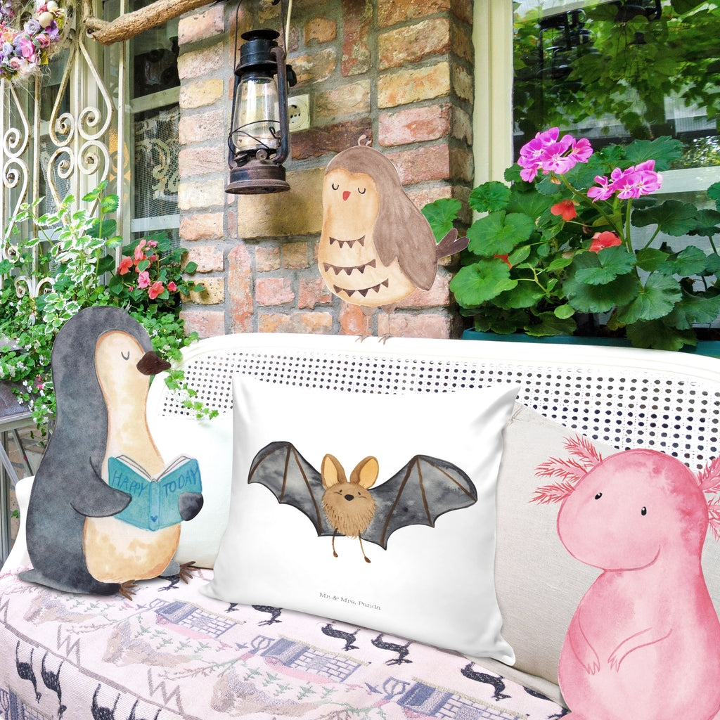 40x40 Kissen Fledermaus Flügel Kissenhülle, Kopfkissen, Sofakissen, Dekokissen, Motivkissen, Tiermotive, Gute Laune, lustige Sprüche, Tiere