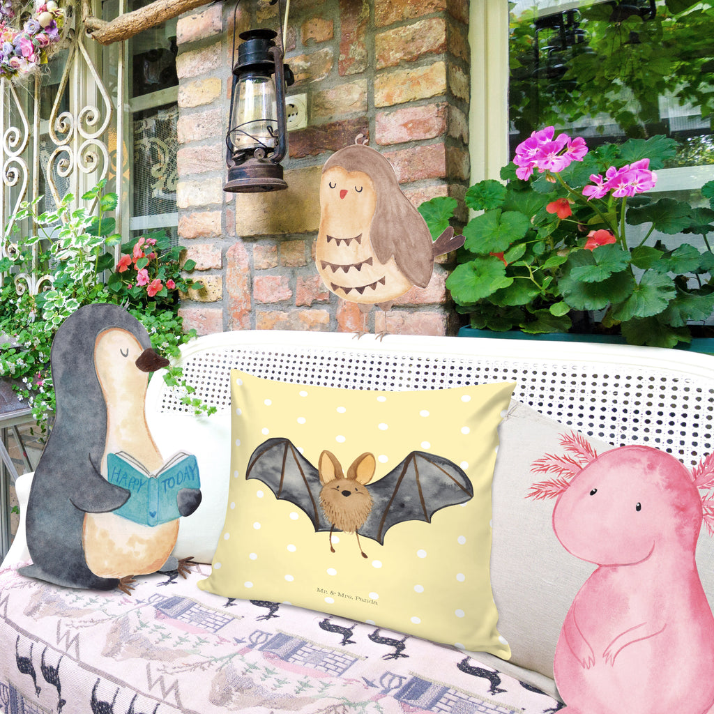 40x40 Kissen Fledermaus Flügel Kissenhülle, Kopfkissen, Sofakissen, Dekokissen, Motivkissen, Tiermotive, Gute Laune, lustige Sprüche, Tiere