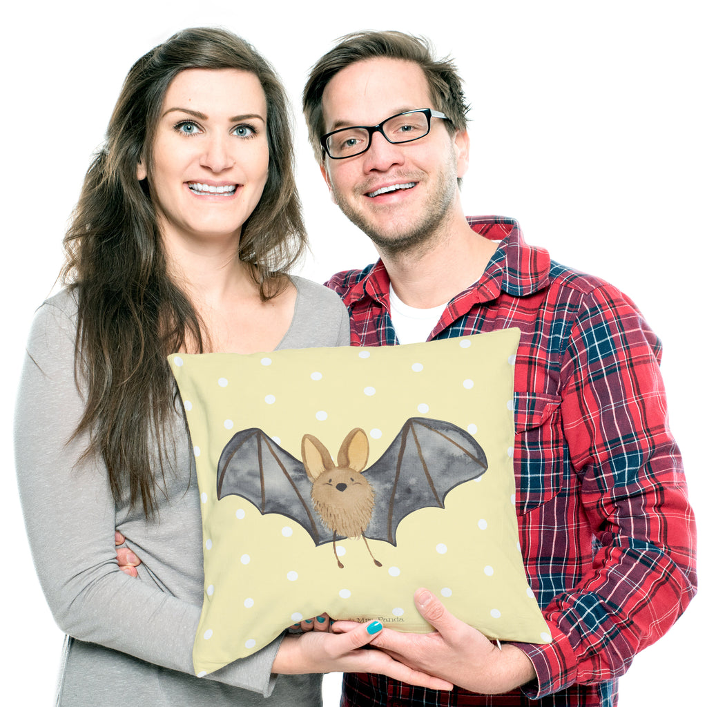 40x40 Kissen Fledermaus Flügel Kissenhülle, Kopfkissen, Sofakissen, Dekokissen, Motivkissen, Tiermotive, Gute Laune, lustige Sprüche, Tiere