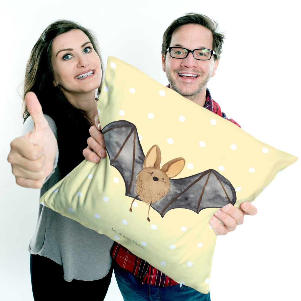 40x40 Kissen Fledermaus Flügel Kissenhülle, Kopfkissen, Sofakissen, Dekokissen, Motivkissen, Tiermotive, Gute Laune, lustige Sprüche, Tiere