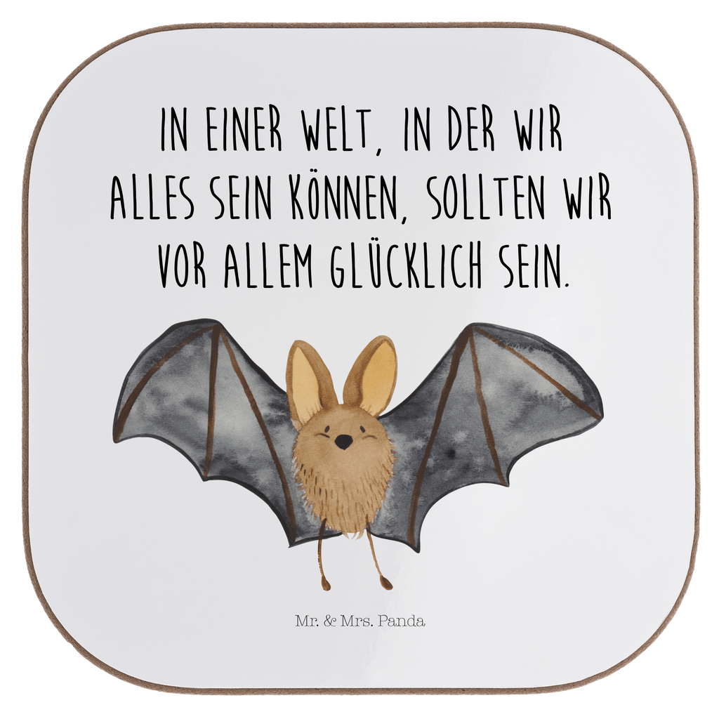 Quadratische Untersetzer Fledermaus Flügel Bierdeckel, Glasuntersetzer, Untersetzer Gläser, Getränkeuntersetzer, Tiermotive, Gute Laune, lustige Sprüche, Tiere