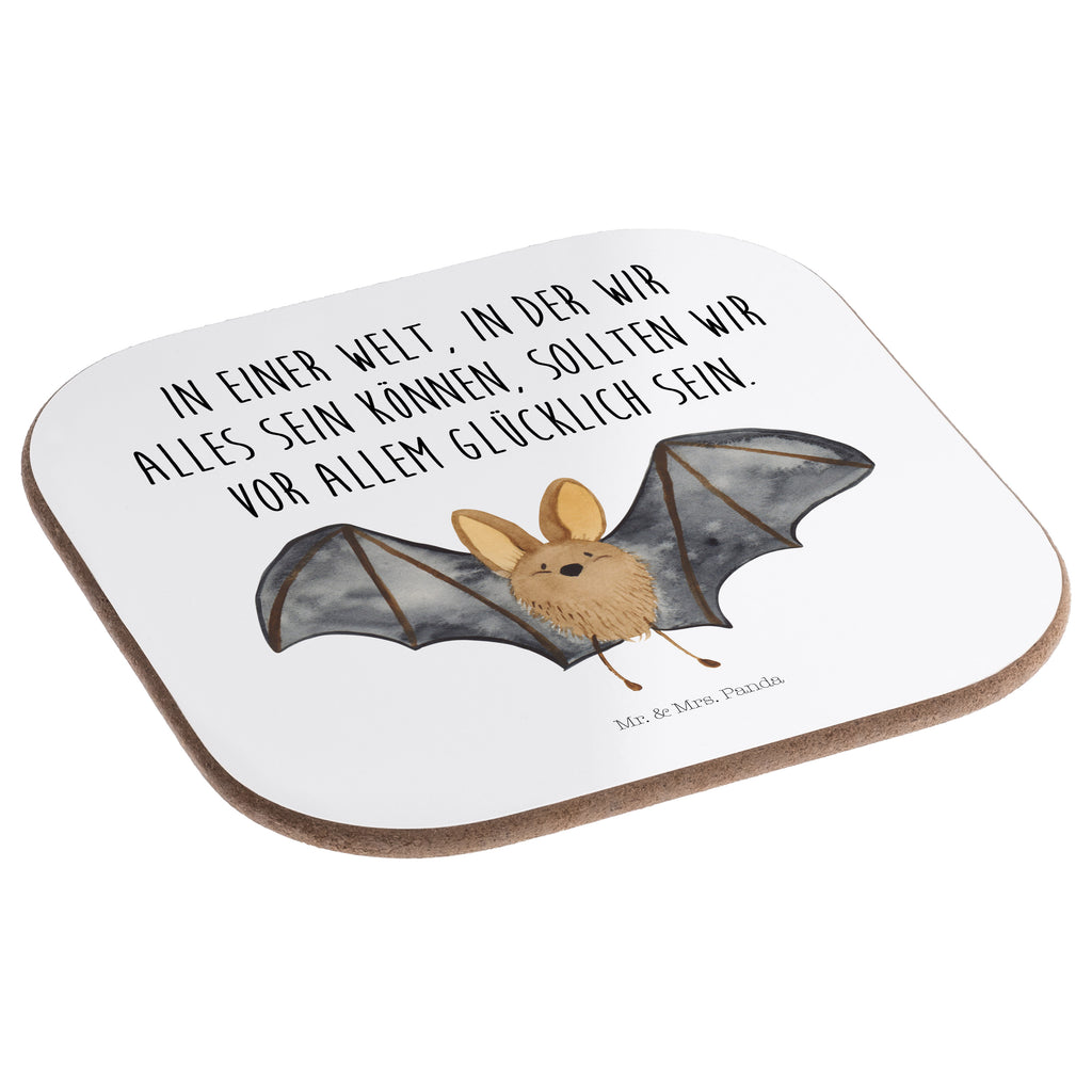 Quadratische Untersetzer Fledermaus Flügel Bierdeckel, Glasuntersetzer, Untersetzer Gläser, Getränkeuntersetzer, Tiermotive, Gute Laune, lustige Sprüche, Tiere