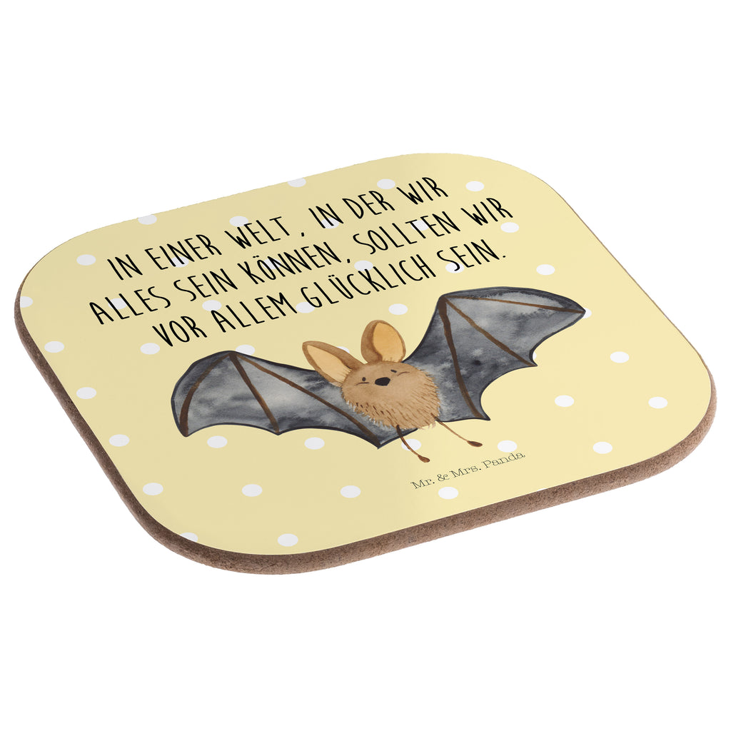 Quadratische Untersetzer Fledermaus Flügel Bierdeckel, Glasuntersetzer, Untersetzer Gläser, Getränkeuntersetzer, Tiermotive, Gute Laune, lustige Sprüche, Tiere