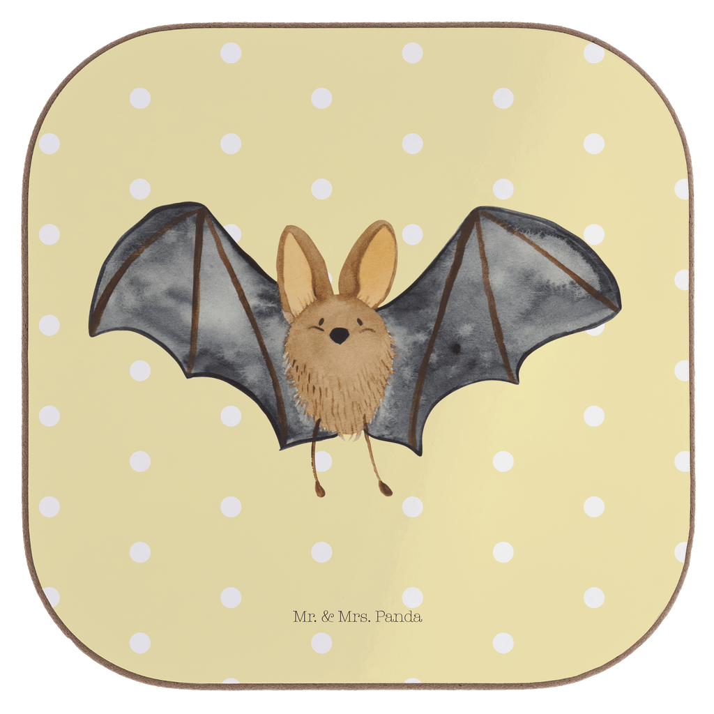 Quadratische Untersetzer Fledermaus Flügel Bierdeckel, Glasuntersetzer, Untersetzer Gläser, Getränkeuntersetzer, Tiermotive, Gute Laune, lustige Sprüche, Tiere