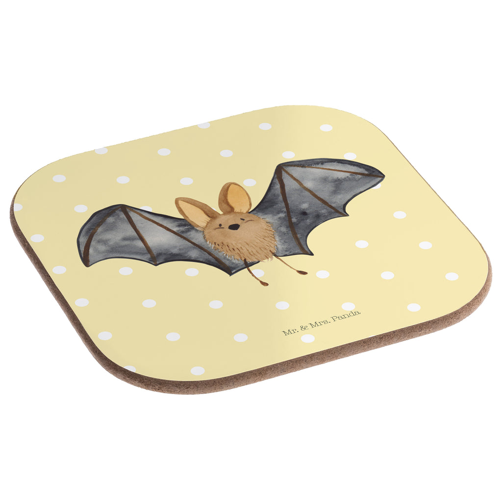 Quadratische Untersetzer Fledermaus Flügel Bierdeckel, Glasuntersetzer, Untersetzer Gläser, Getränkeuntersetzer, Tiermotive, Gute Laune, lustige Sprüche, Tiere