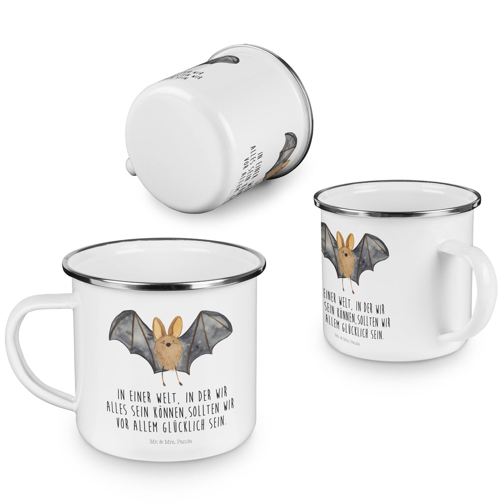 Camping Emaille Tasse Fledermaus Flügel Campingtasse, Trinkbecher, Metalltasse, Outdoor Tasse, Emaille Trinkbecher, Blechtasse Outdoor, Emaille Campingbecher, Edelstahl Trinkbecher, Metalltasse für Camping, Kaffee Blechtasse, Camping Tasse Metall, Tiermotive, Gute Laune, lustige Sprüche, Tiere