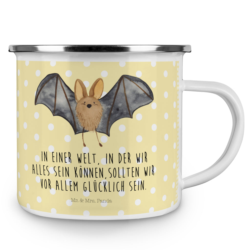 Camping Emaille Tasse Fledermaus Flügel Campingtasse, Trinkbecher, Metalltasse, Outdoor Tasse, Emaille Trinkbecher, Blechtasse Outdoor, Emaille Campingbecher, Edelstahl Trinkbecher, Metalltasse für Camping, Kaffee Blechtasse, Camping Tasse Metall, Tiermotive, Gute Laune, lustige Sprüche, Tiere
