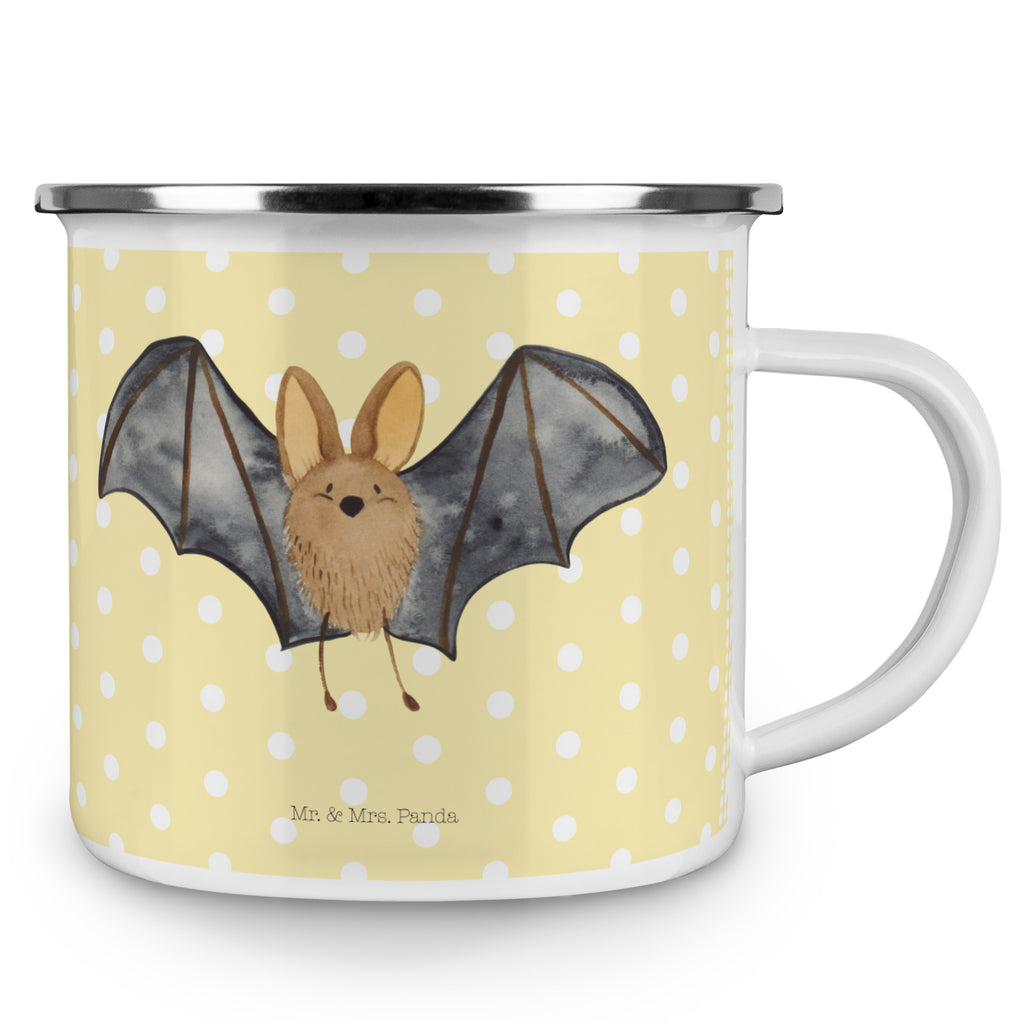 Camping Emaille Tasse Fledermaus Flügel Campingtasse, Trinkbecher, Metalltasse, Outdoor Tasse, Emaille Trinkbecher, Blechtasse Outdoor, Emaille Campingbecher, Edelstahl Trinkbecher, Metalltasse für Camping, Kaffee Blechtasse, Camping Tasse Metall, Tiermotive, Gute Laune, lustige Sprüche, Tiere