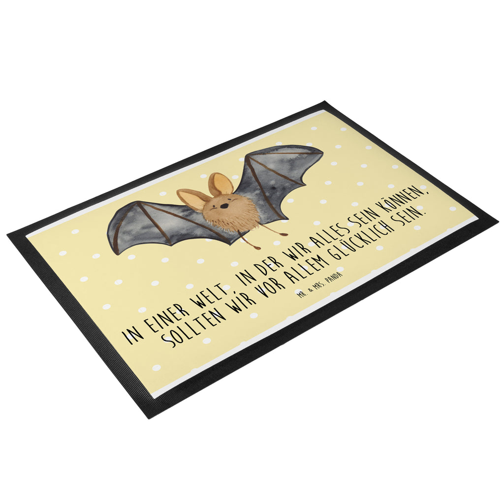 Fußmatte Fledermaus Flügel  Türvorleger, Schmutzmatte, Fußabtreter, Matte, Schmutzfänger, Fußabstreifer, Schmutzfangmatte, Türmatte, Motivfußmatte,  Haustürmatte, Vorleger  süße Tiermotive, gute Laune, lustige Sprüche, Tiere