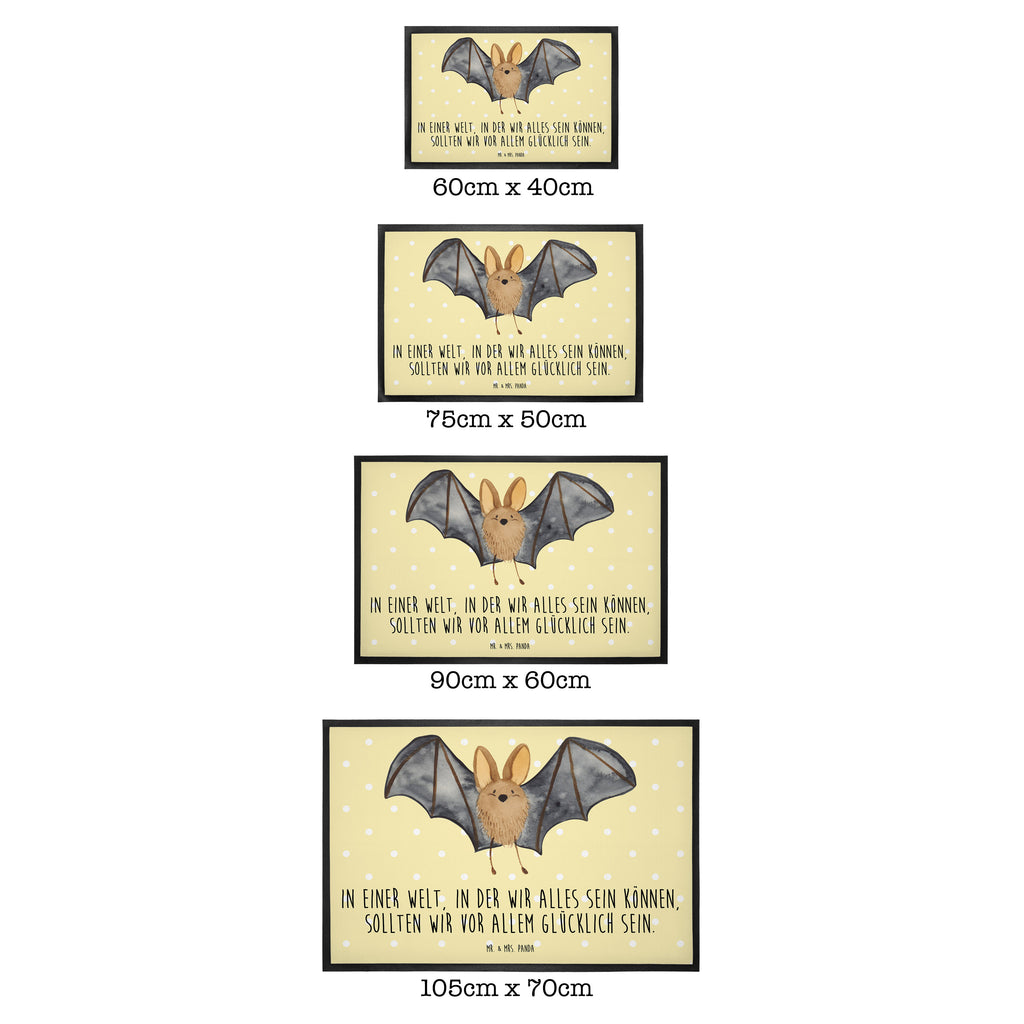 Fußmatte Fledermaus Flügel  Türvorleger, Schmutzmatte, Fußabtreter, Matte, Schmutzfänger, Fußabstreifer, Schmutzfangmatte, Türmatte, Motivfußmatte,  Haustürmatte, Vorleger  süße Tiermotive, gute Laune, lustige Sprüche, Tiere