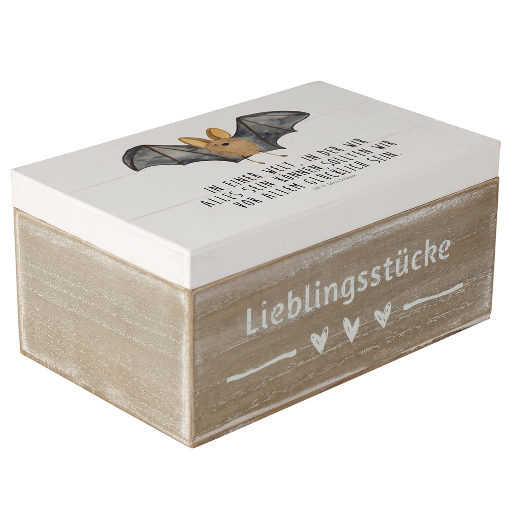 Holzkiste Fledermaus Flügel Holzkiste, Kiste, Schatzkiste, Truhe, Schatulle, XXL, Erinnerungsbox, Erinnerungskiste, Dekokiste, Aufbewahrungsbox, Tiermotive, Gute Laune, lustige Sprüche, Tiere