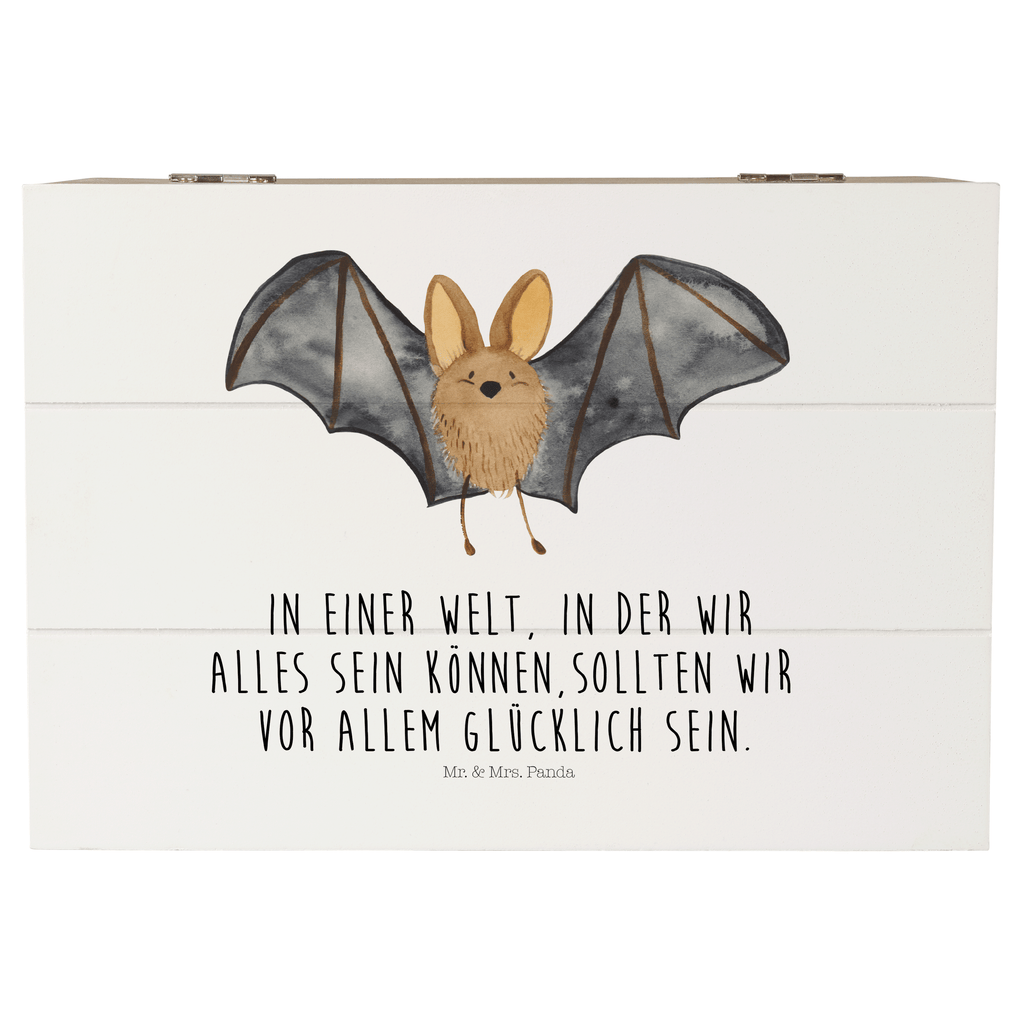 Holzkiste Fledermaus Flügel Holzkiste, Kiste, Schatzkiste, Truhe, Schatulle, XXL, Erinnerungsbox, Erinnerungskiste, Dekokiste, Aufbewahrungsbox, Tiermotive, Gute Laune, lustige Sprüche, Tiere