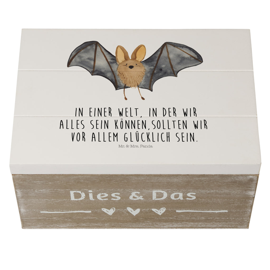 Holzkiste Fledermaus Flügel Holzkiste, Kiste, Schatzkiste, Truhe, Schatulle, XXL, Erinnerungsbox, Erinnerungskiste, Dekokiste, Aufbewahrungsbox, Tiermotive, Gute Laune, lustige Sprüche, Tiere