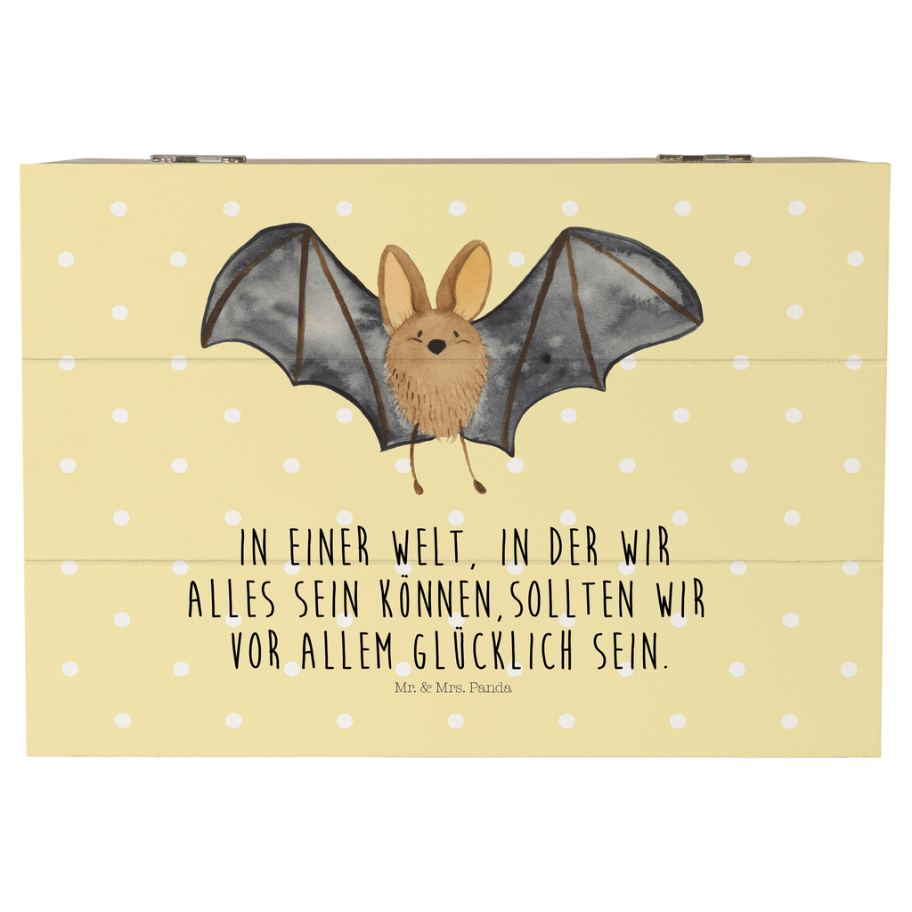 Holzkiste Fledermaus Flügel Holzkiste, Kiste, Schatzkiste, Truhe, Schatulle, XXL, Erinnerungsbox, Erinnerungskiste, Dekokiste, Aufbewahrungsbox, Tiermotive, Gute Laune, lustige Sprüche, Tiere