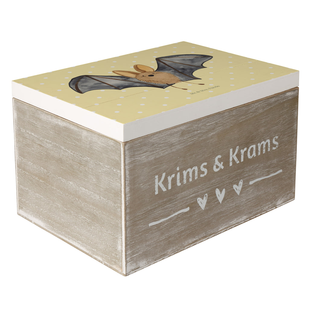 Holzkiste Fledermaus Flügel Holzkiste, Kiste, Schatzkiste, Truhe, Schatulle, XXL, Erinnerungsbox, Erinnerungskiste, Dekokiste, Aufbewahrungsbox, Tiermotive, Gute Laune, lustige Sprüche, Tiere