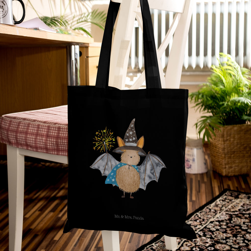 Tragetasche Fledermaus Zauberer Beuteltasche, Beutel, Einkaufstasche, Jutebeutel, Stoffbeutel, Tiermotive, Gute Laune, lustige Sprüche, Tiere, Fledermaus, Fledermäuse, Zauberer, Magier, Frauen, reinsteigern