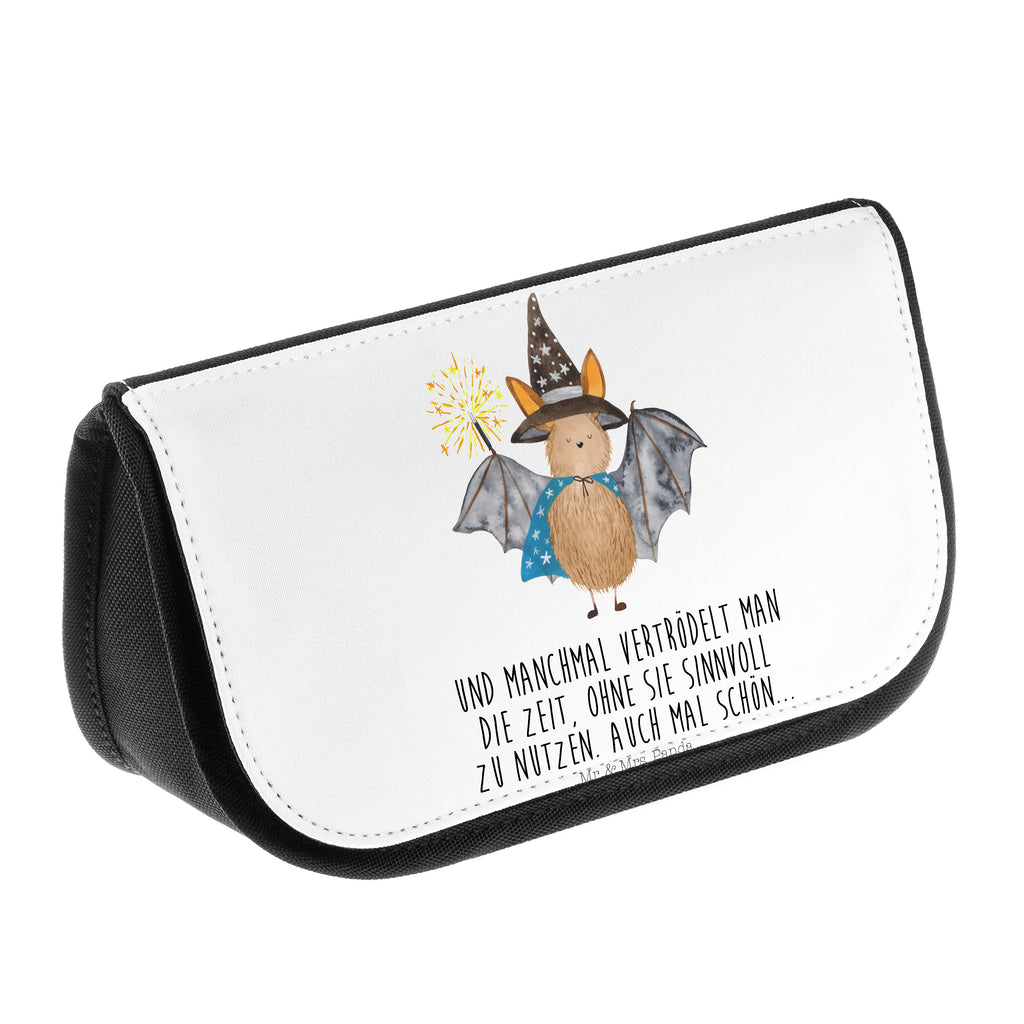 Kosmetiktasche Fledermaus Zauberer Kosmetikbeutel, Kulturtasche, Kulturbeutel, Schminktasche, Make-Up Tasche, Tiermotive, Gute Laune, lustige Sprüche, Tiere, Fledermaus, Fledermäuse, Zauberer, Magier, Frauen, reinsteigern